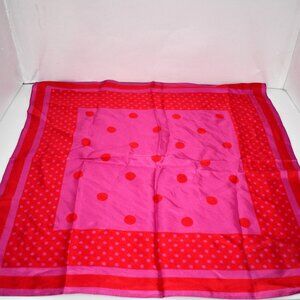 kate spade new york Lady Dot Bandana Square Scarf in Pink/Red NWT Details: Squar